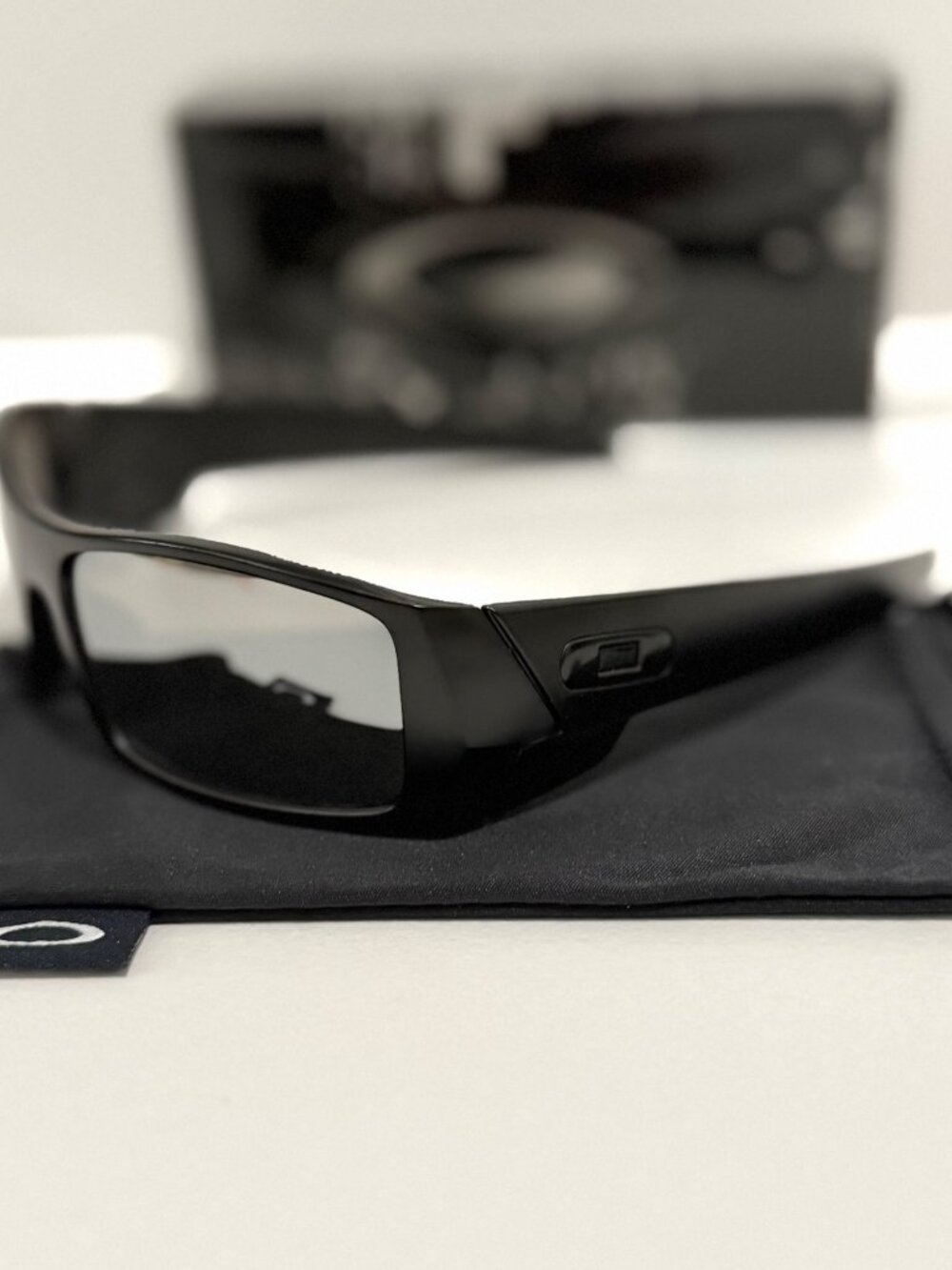 Oakley GASCAN Black Matte Frame OO9014 Chrome Iridium Lenses - Picture 6 of 7